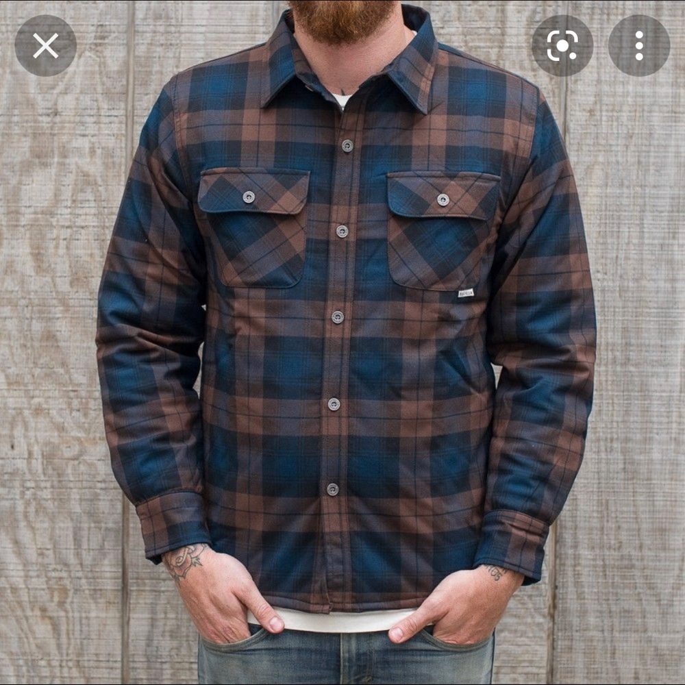 Iron & Resin quilted insulated shirt Large